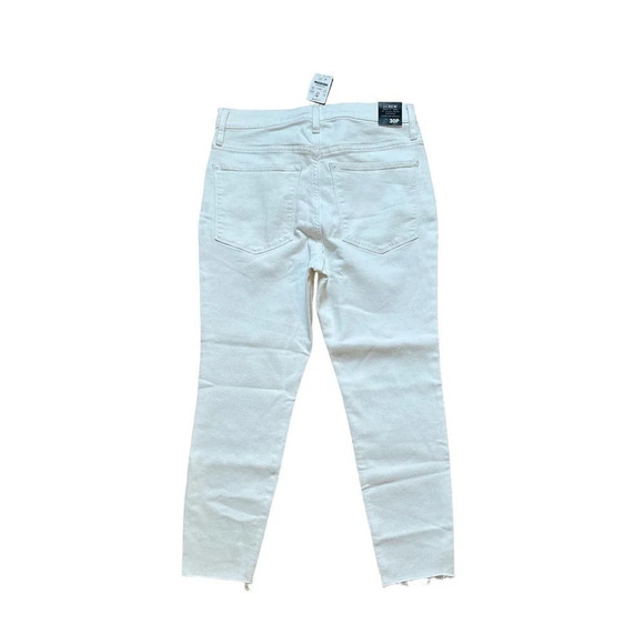 JCrew 10" high-rise toothpick jean in white - Picture 6 of 7